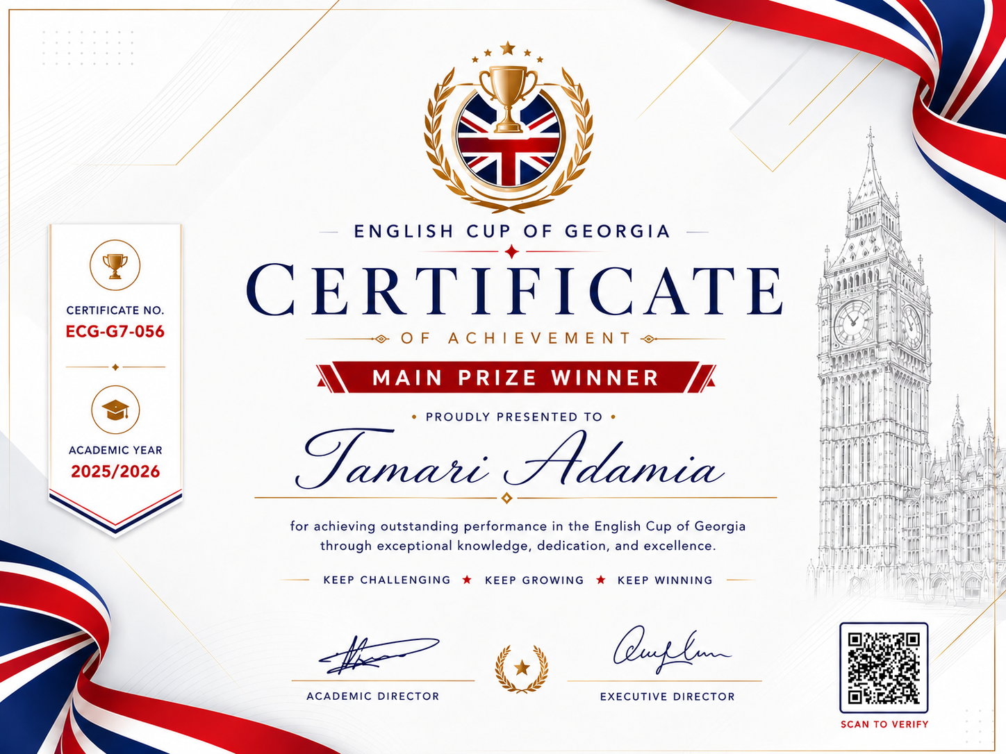 Grand Winner Certificate